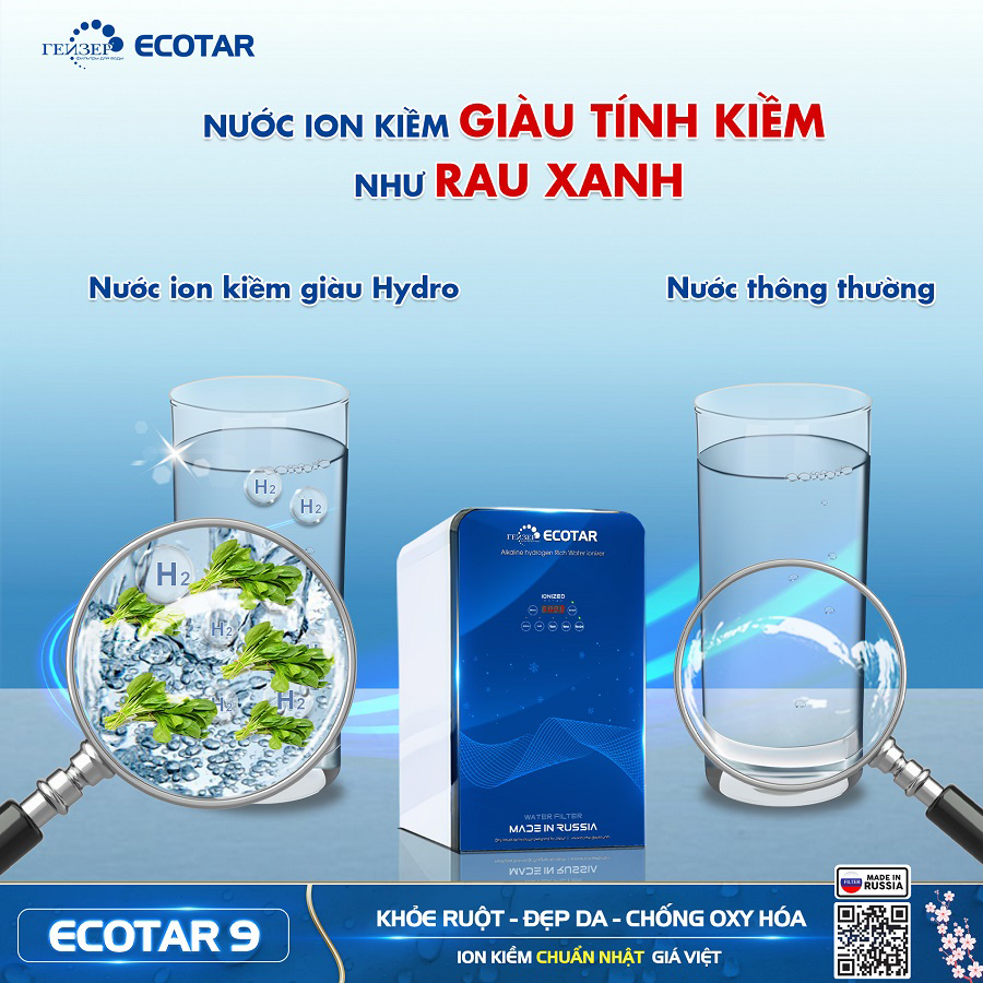 máy lọc nước ion kiềm Geyser Ecotar 9