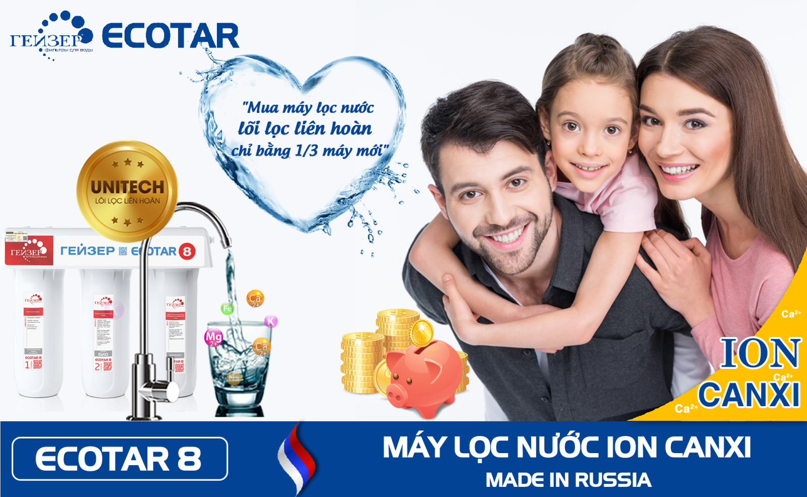 Công nghệ lọc của máy Geyser Ecotar 8